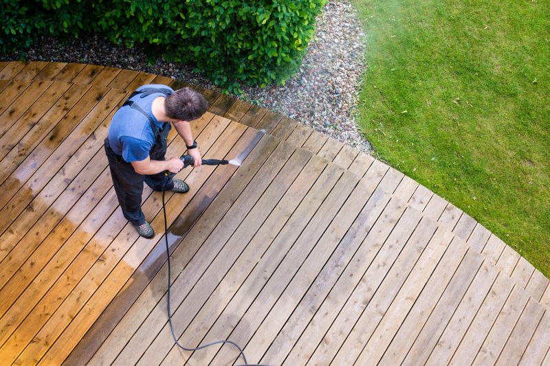 Deck Cleaning with Power Washers